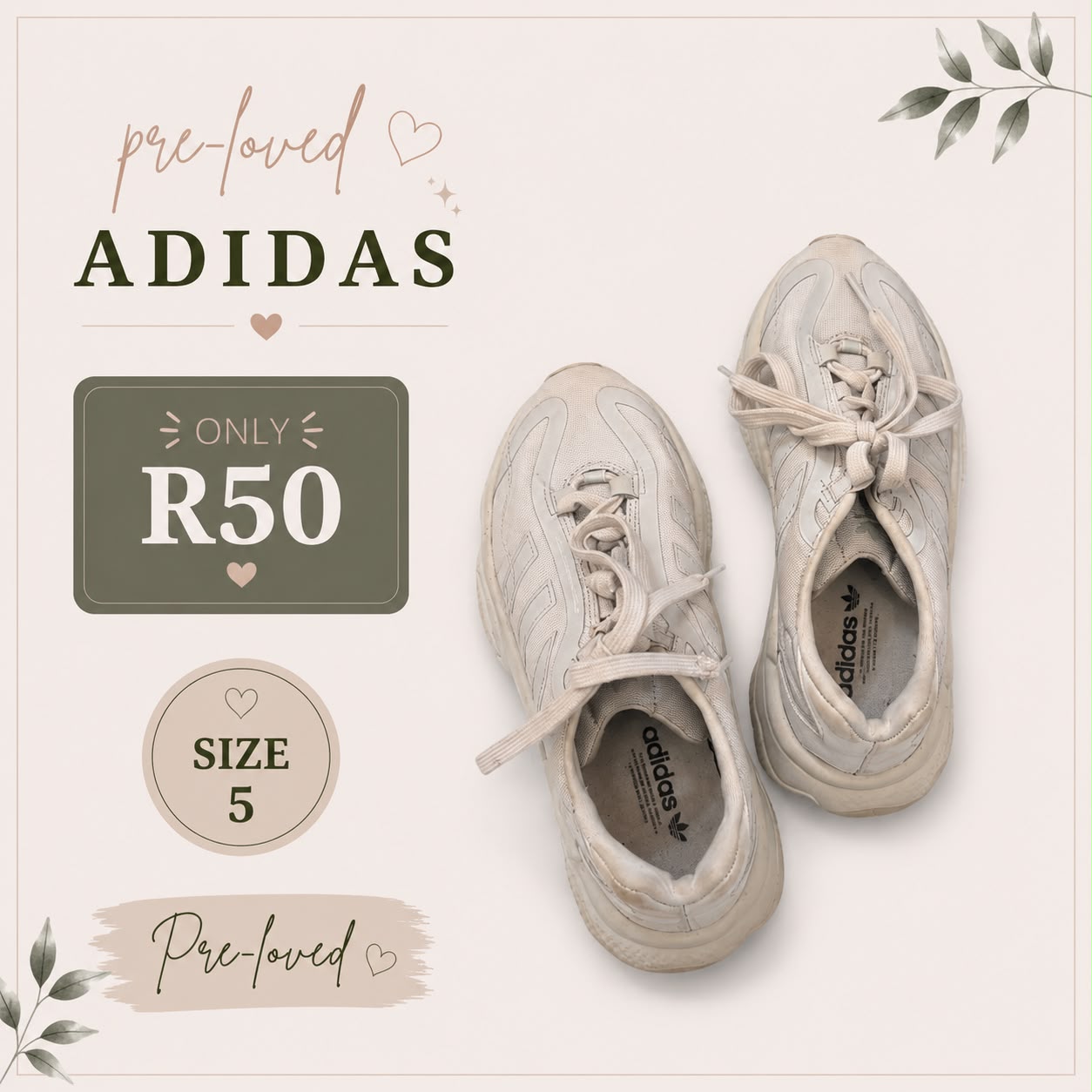 Pre-loved Adidas Sneakers, Size 5
