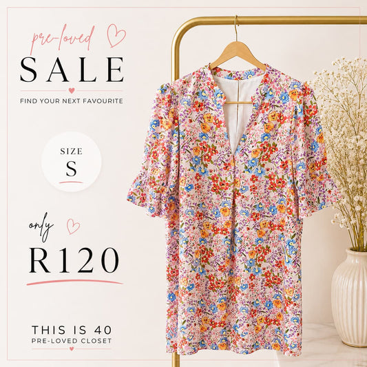 Pre-loved Floral Shift Dress, Size S