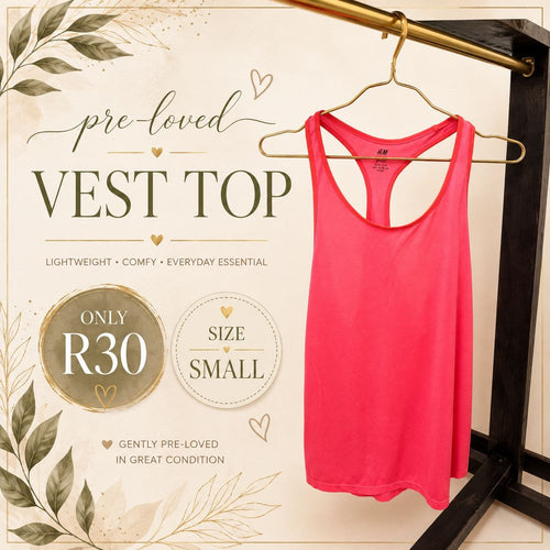 Pre-loved Pink Vest Top, Size S